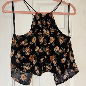 Two piece set - open back cropped top and maxi skirt